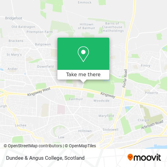 Dundee & Angus College map