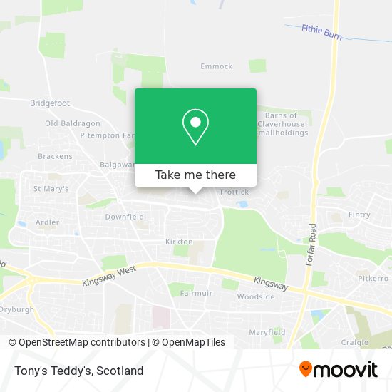 Tony's Teddy's map