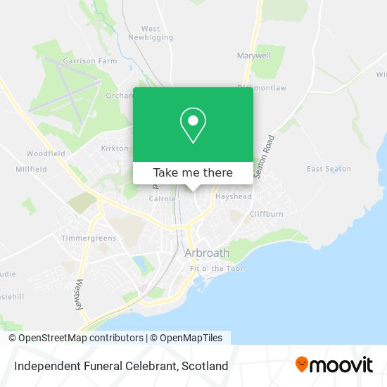 Independent Funeral Celebrant map