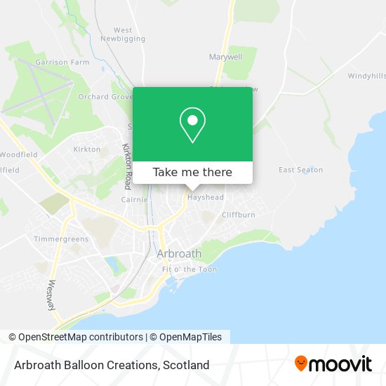 Arbroath Balloon Creations map