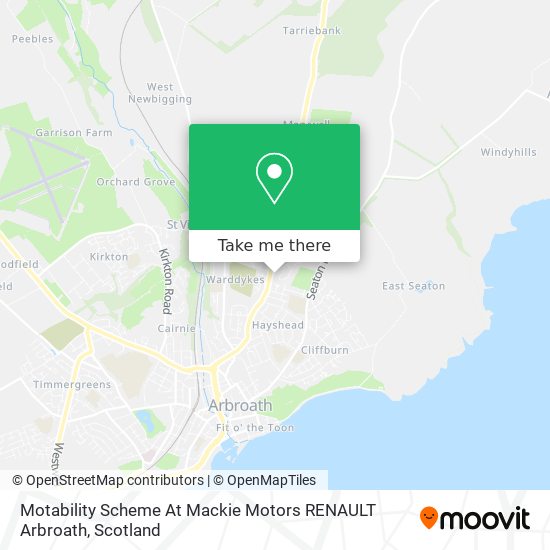 Motability Scheme At Mackie Motors RENAULT Arbroath map