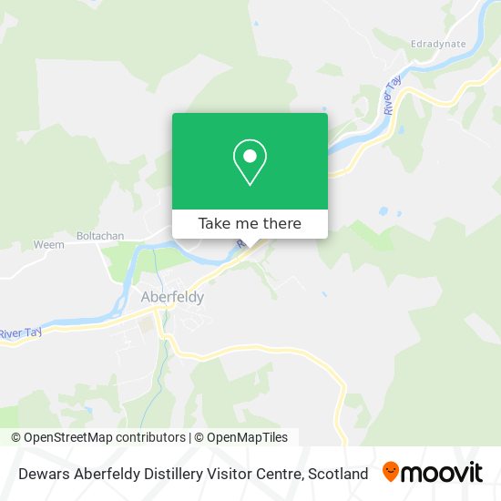 Dewars Aberfeldy Distillery Visitor Centre map