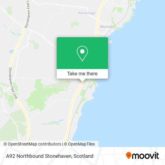 A92 Northbound Stonehaven map