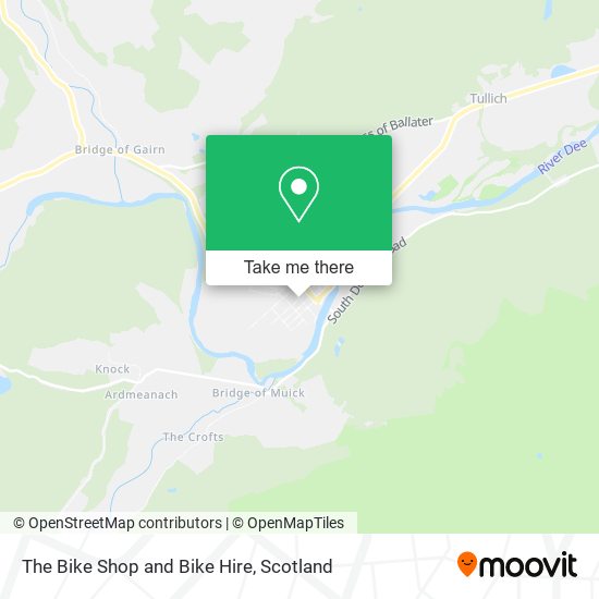 The Bike Shop and Bike Hire map