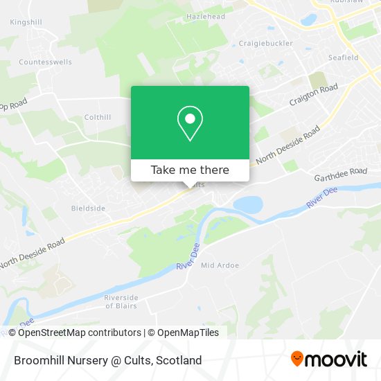 Broomhill Nursery @ Cults map