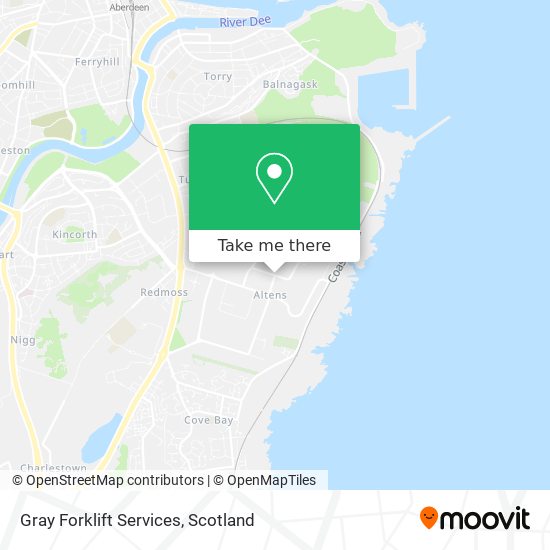 Gray Forklift Services map
