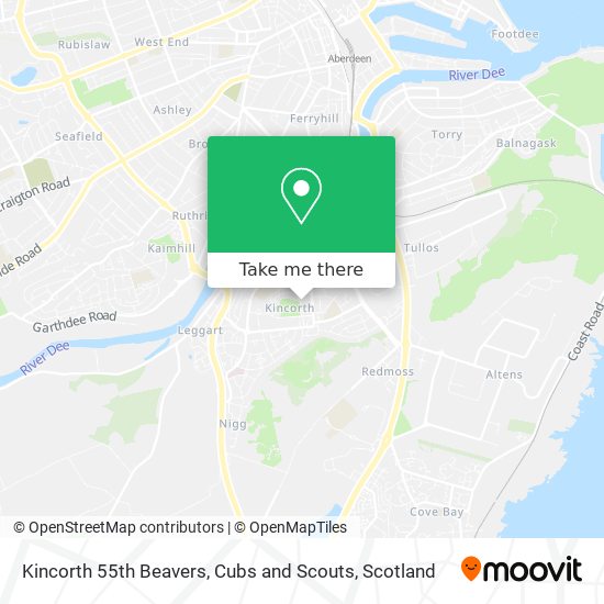 Kincorth 55th Beavers, Cubs and Scouts map