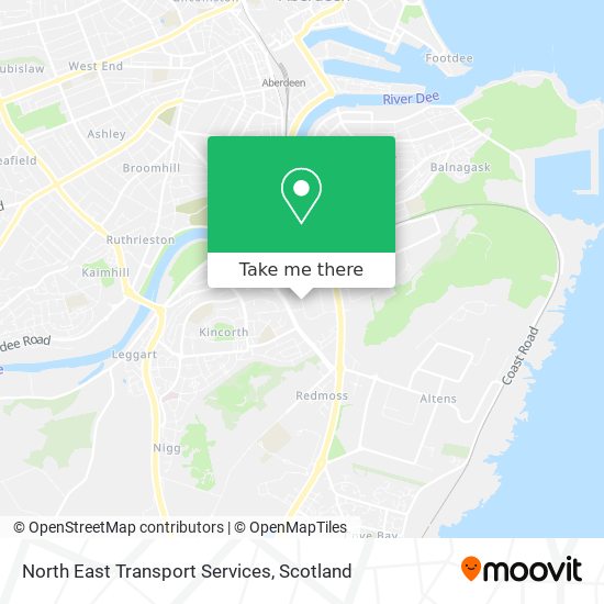 North East Transport Services map