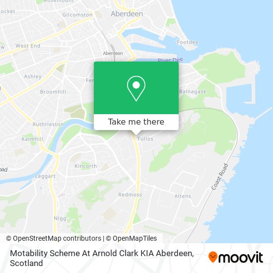 Motability Scheme At Arnold Clark KIA Aberdeen map