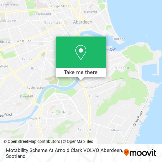 Motability Scheme At Arnold Clark VOLVO Aberdeen map