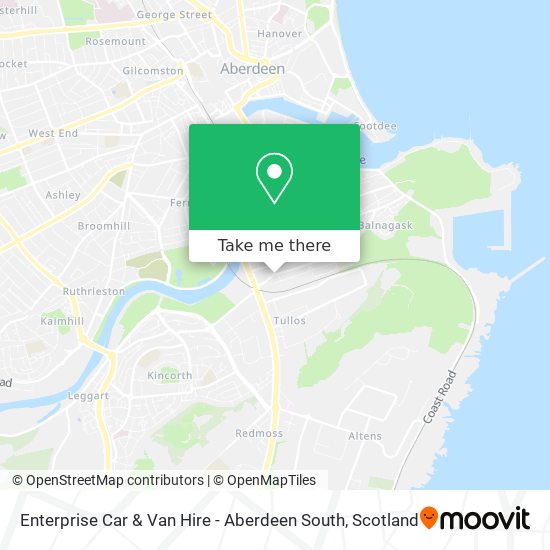 Enterprise Car & Van Hire - Aberdeen South map