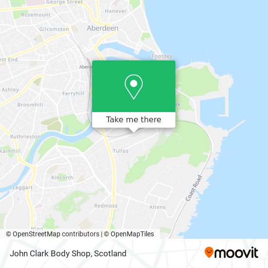 John Clark Body Shop map