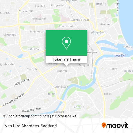 Van Hire Aberdeen map