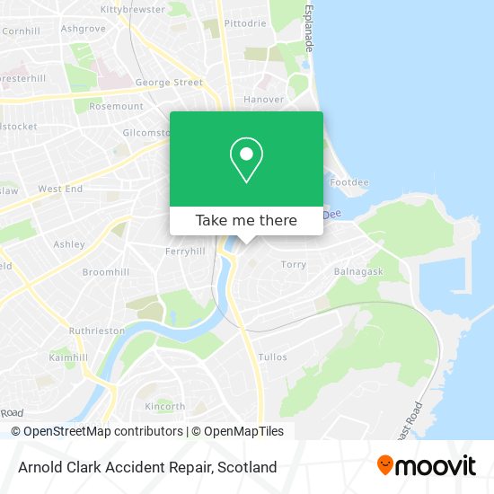 Arnold Clark Accident Repair map