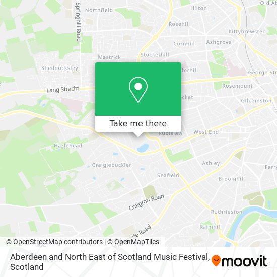 Aberdeen and North East of Scotland Music Festival map