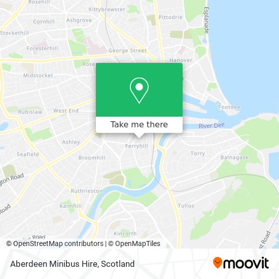 Aberdeen Minibus Hire map