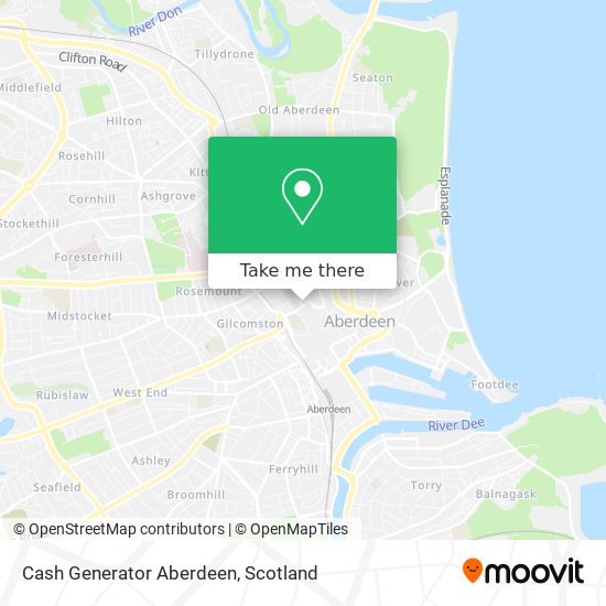 Cash Generator Aberdeen map