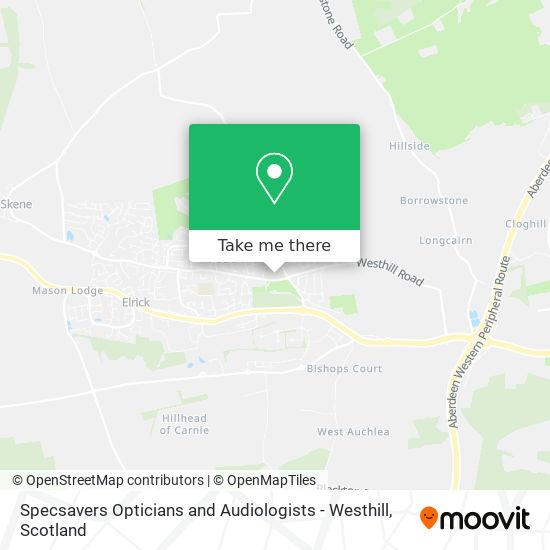 Specsavers Opticians and Audiologists - Westhill map