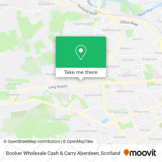 Booker Wholesale Cash & Carry Aberdeen map