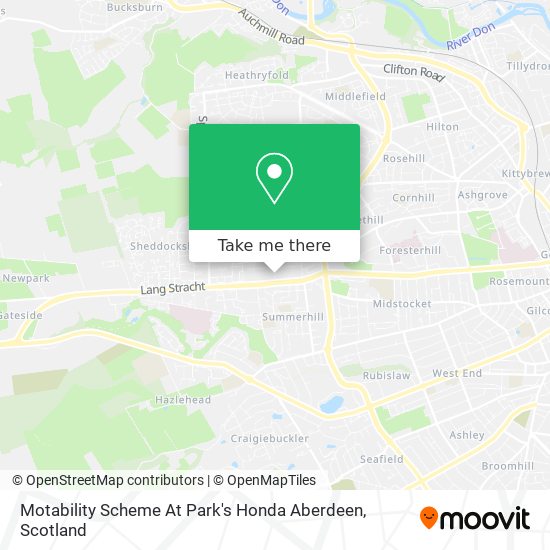 Motability Scheme At Park's Honda Aberdeen map