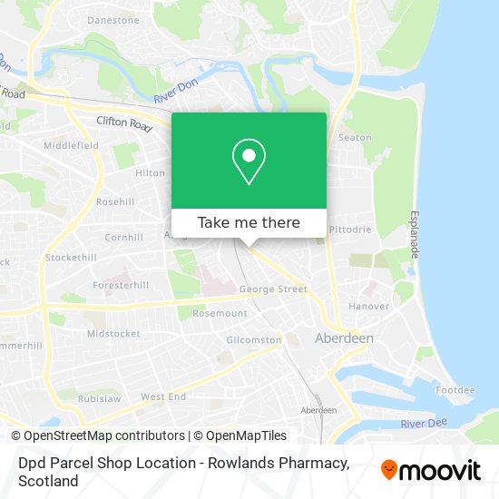 Dpd Parcel Shop Location - Rowlands Pharmacy map