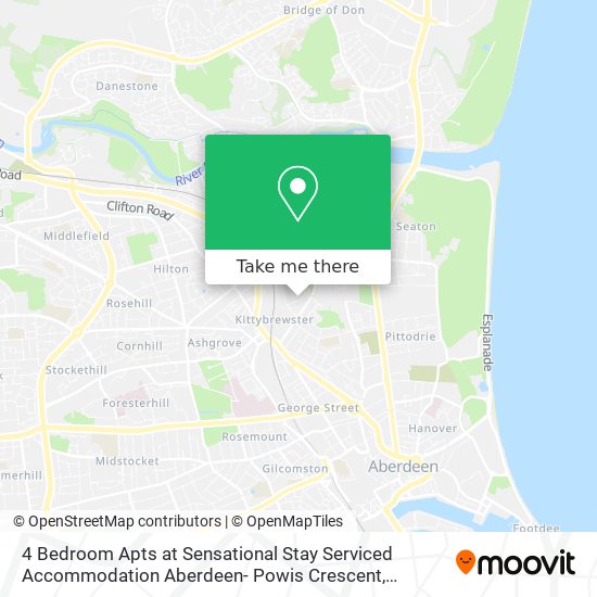 4 Bedroom Apts at Sensational Stay Serviced Accommodation Aberdeen- Powis Crescent map
