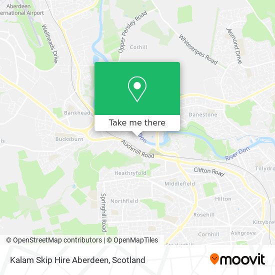 Kalam Skip Hire Aberdeen map