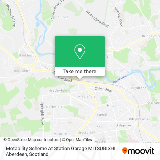 Motability Scheme At Station Garage MITSUBISHI Aberdeen map