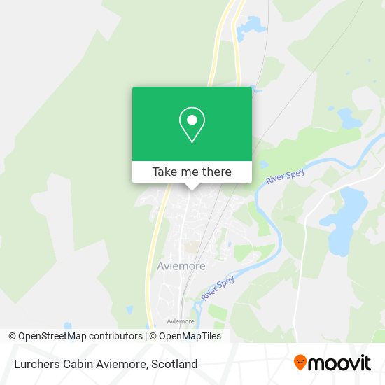 Lurchers Cabin Aviemore map