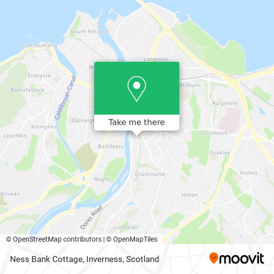 Ness Bank Cottage, Inverness map