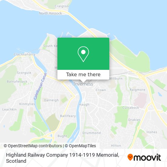 Highland Railway Company 1914-1919 Memorial map