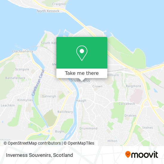 Inverness Souvenirs map