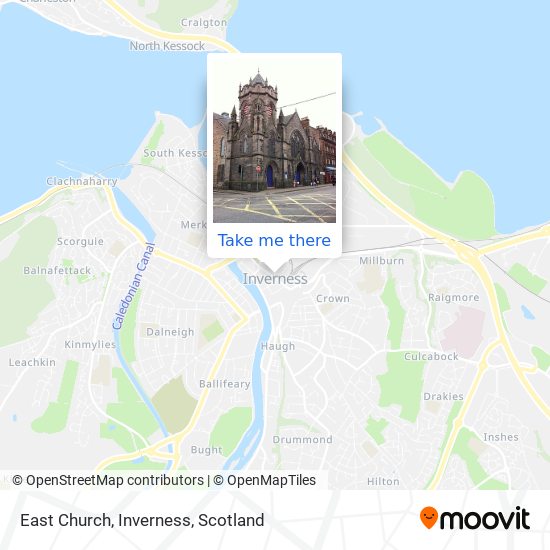 East Church, Inverness map