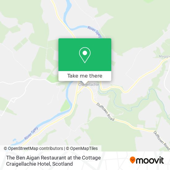 The Ben Aigan Restaurant at the Cottage Craigellachie Hotel map