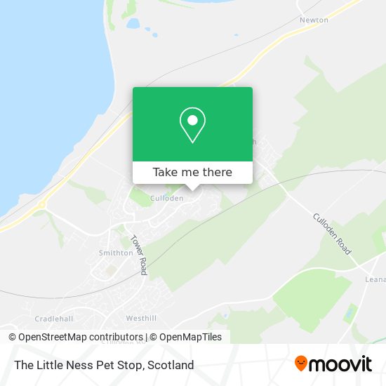 The Little Ness Pet Stop map