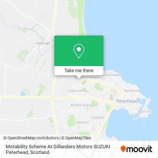 Motability Scheme At Gillanders Motors SUZUKI Peterhead map