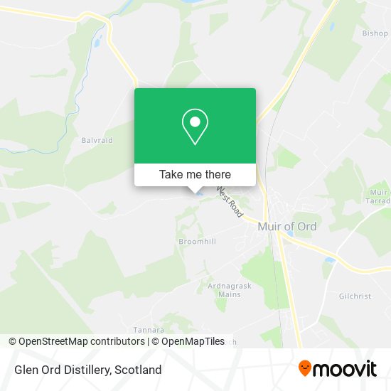 Glen Ord Distillery map