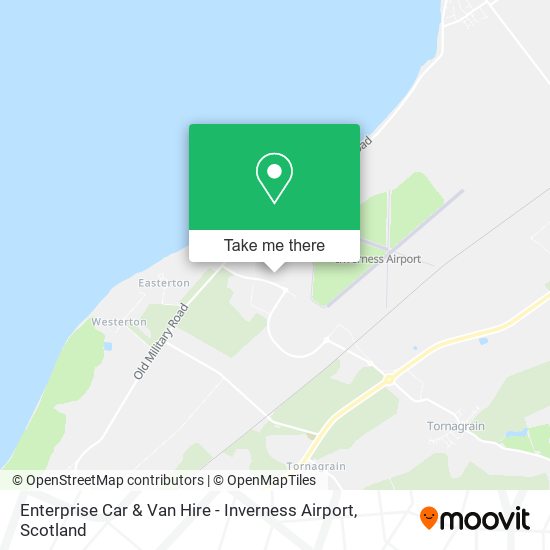 Enterprise Car & Van Hire - Inverness Airport map
