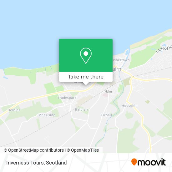 Inverness Tours map