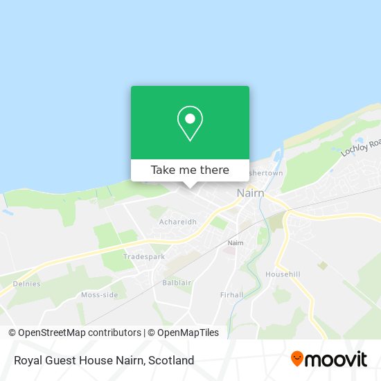 Royal Guest House Nairn map