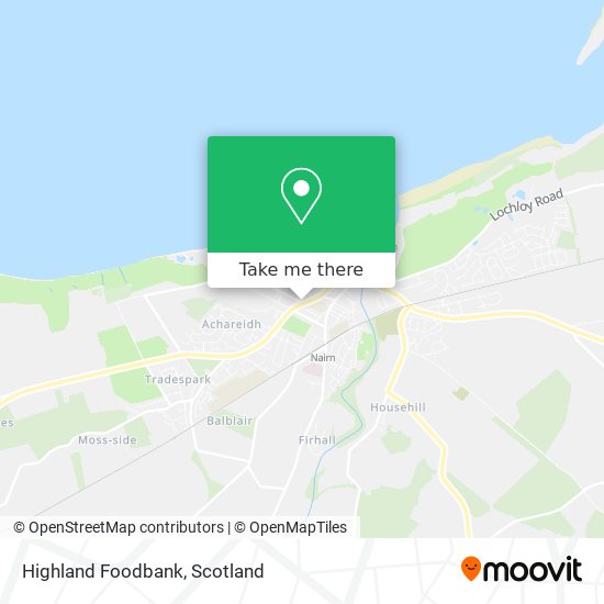 Highland Foodbank map