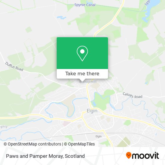 Paws and Pamper Moray map