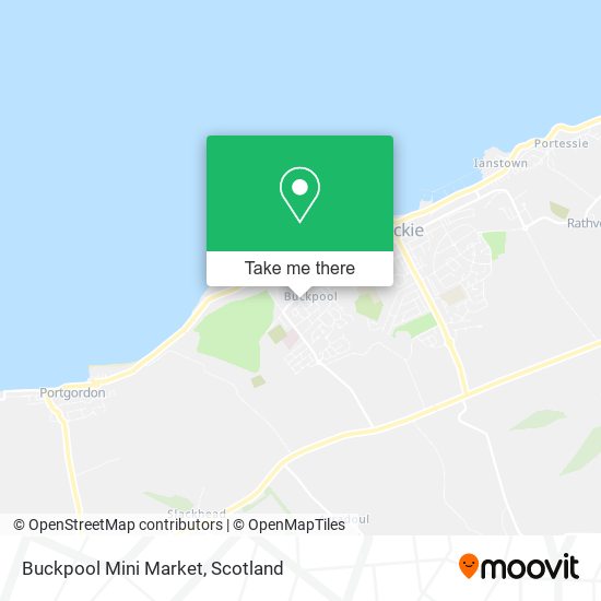 How to get to Buckpool Mini Market in Buckie by Bus or Train?