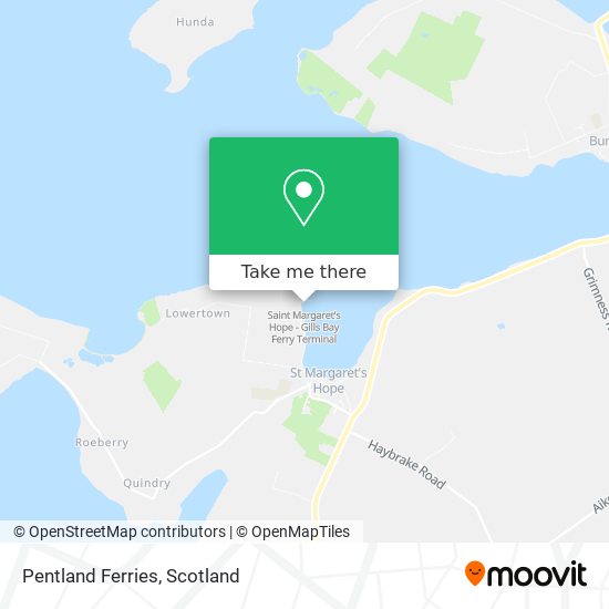 Pentland Ferries map