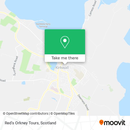 Red's Orkney Tours map