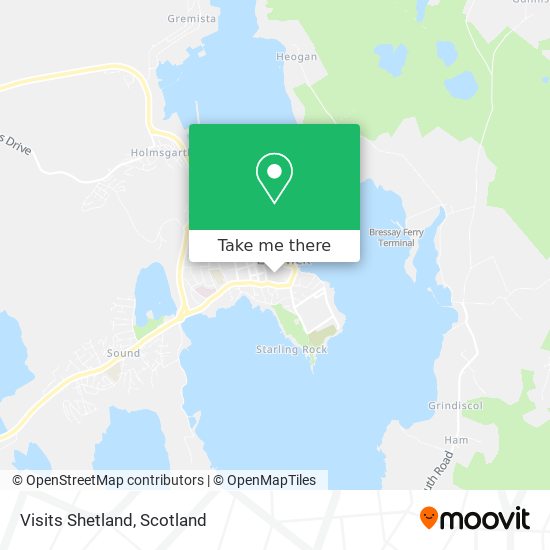 Visits Shetland map