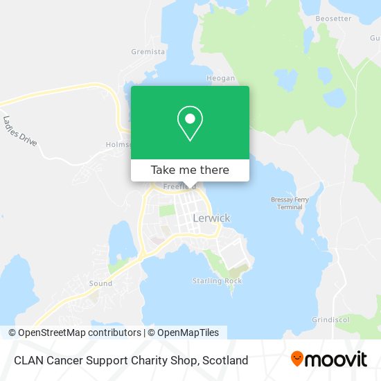 CLAN Cancer Support Charity Shop map