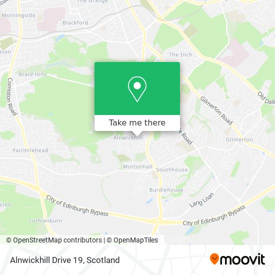 Alnwickhill Drive 19 map