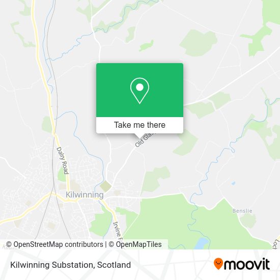 How to get to Kilwinning Substation in North Ayrshire by bus or train?