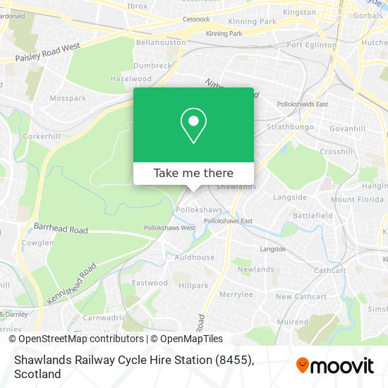 Shawlands Railway Cycle Hire Station (8455) map